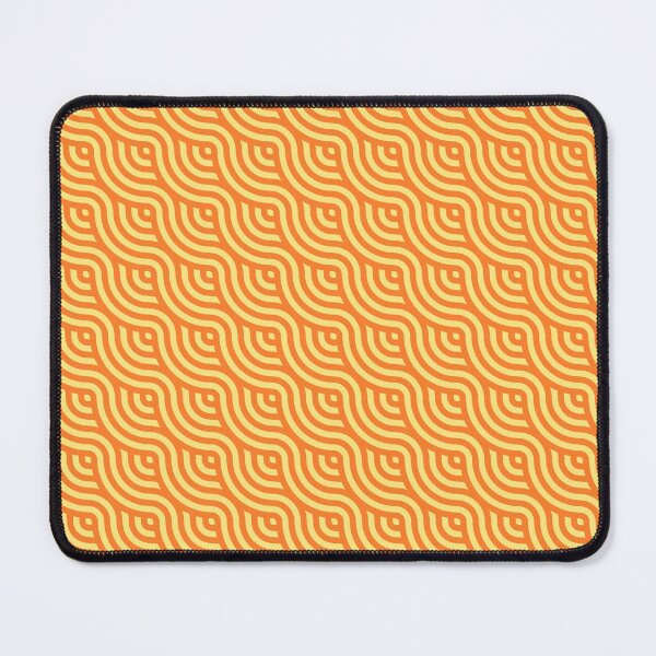 Item preview, Repeating Orange Ocean Wave Tiles designed and sold by OnigiriDoctor.