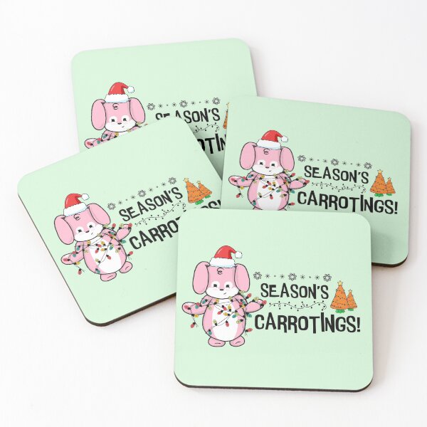 Item preview, Season's Carrotings | Punny Bunny | Christmas (Pink x White) designed and sold by the-krisney-way.