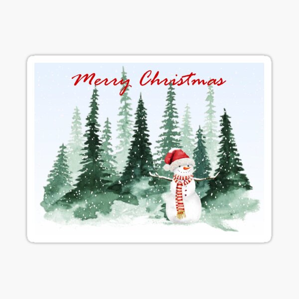 Item preview, Merry Christmas Snowman designed and sold by Barbny.