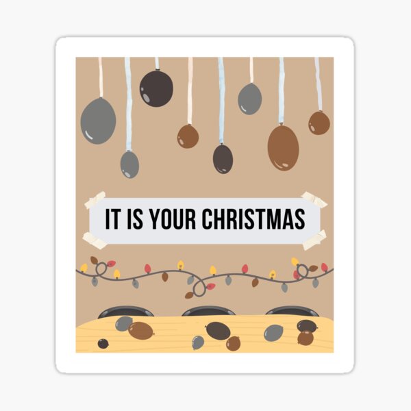 Vista previa del artículo con la obra «Es tu navidad», diseñado y vendido por QlickDesign.