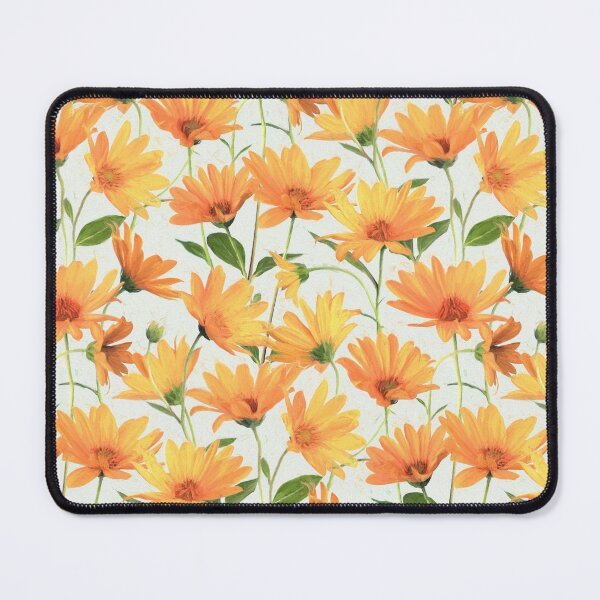 Item preview, Painted Radiant Orange Daisies on off-white designed and sold by micklyn.