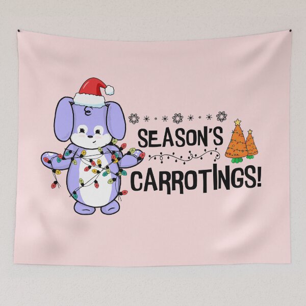 Item preview, Season's Carrotings | Punny Bunny | Christmas (Blue x White) designed and sold by the-krisney-way.