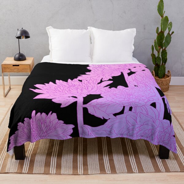 Item preview, Pink and Purple Gradient Chrysanthemums with Pink Outline designed and sold by Saanis.