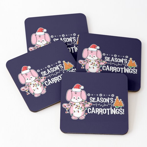 Item preview, Season's Carrotings | Punny Bunny | Christmas (Pink x Black) designed and sold by the-krisney-way.