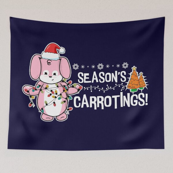 Item preview, Season's Carrotings | Punny Bunny | Christmas (Pink x Black) designed and sold by the-krisney-way.