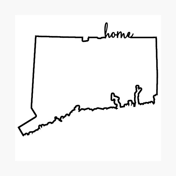 Connecticut Home Outline Photographic Print