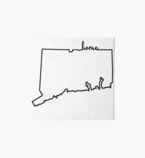 Connecticut Home Outline Art Board