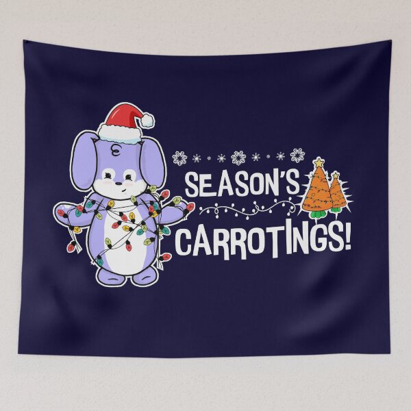 Item preview, Season's Carrotings | Punny Bunny | Christmas (Blue x Black) designed and sold by the-krisney-way.