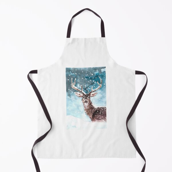 Item preview, Watercolor painting Deer in snow designed and sold by IvchenkoEvgenia.