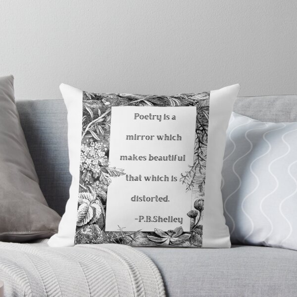 Item preview, Poetry is a Mirror Which Makes Beautiful That Which is Distorted - Percy Bysshe Shelley - Poetry Quote - Literature Lovers - Artwork designed and sold by PoesyInPrint.