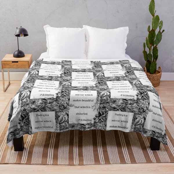 Item preview, Poetry is a Mirror Which Makes Beautiful That Which is Distorted - Percy Bysshe Shelley - Poetry Quote - Literature Lovers - Artwork designed and sold by PoesyInPrint.