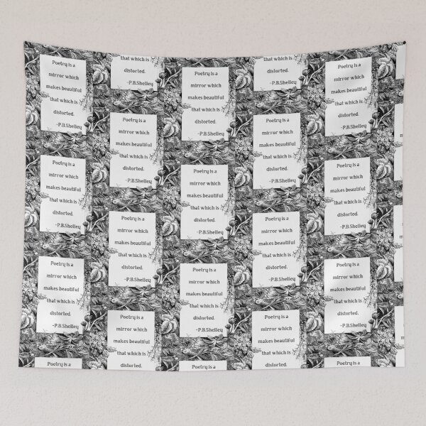 Item preview, Poetry is a Mirror Which Makes Beautiful That Which is Distorted - Percy Bysshe Shelley - Poetry Quote - Literature Lovers - Artwork designed and sold by PoesyInPrint.