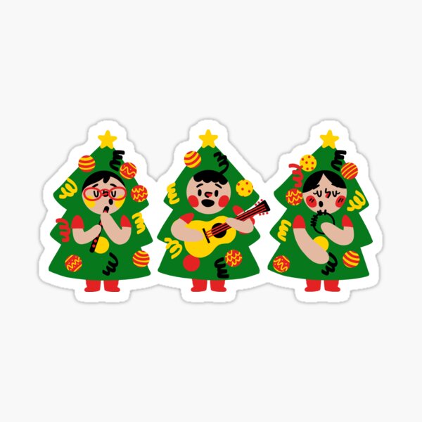Merry Christmas! Happy Kids Chorus Singing | Best GRD Designs Sticker