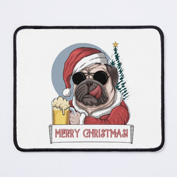 Item preview, Christmas Pug designed and sold by Beeroclock.