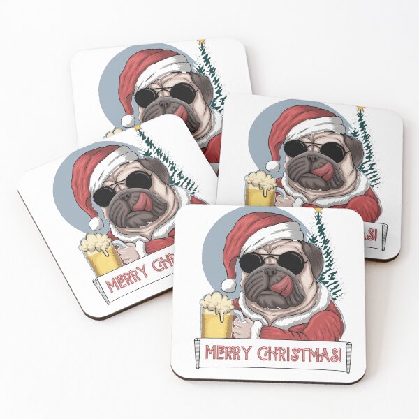 Item preview, Christmas Pug designed and sold by Beeroclock.