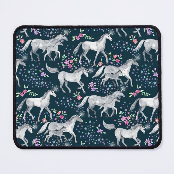 Item preview, Unicorns and Stars on Dark Teal designed and sold by micklyn.