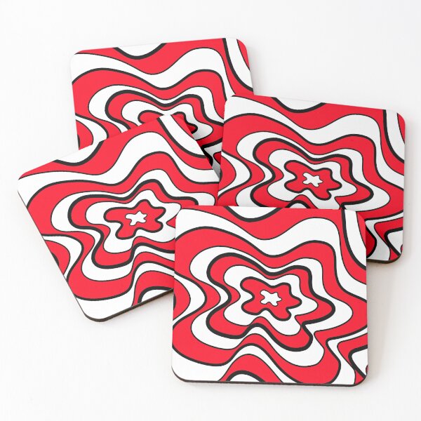 Item preview, Abstract pattern - red and white. designed and sold by K.S ART.