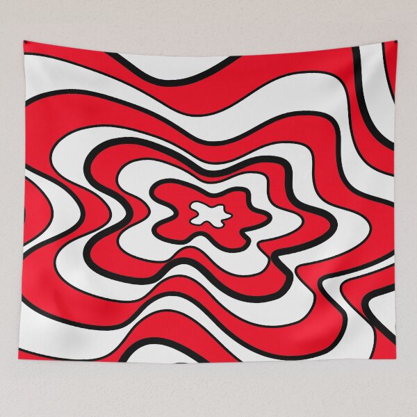 Item preview, Abstract pattern - red and white. designed and sold by K.S ART.