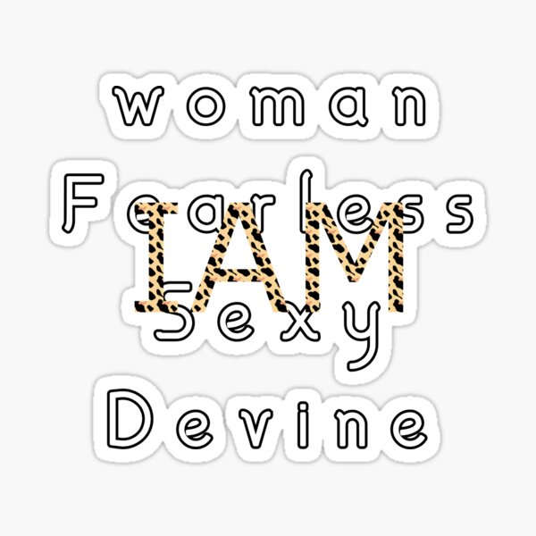 I am Woman lyrics Sticker for Sale by ashlenamusic