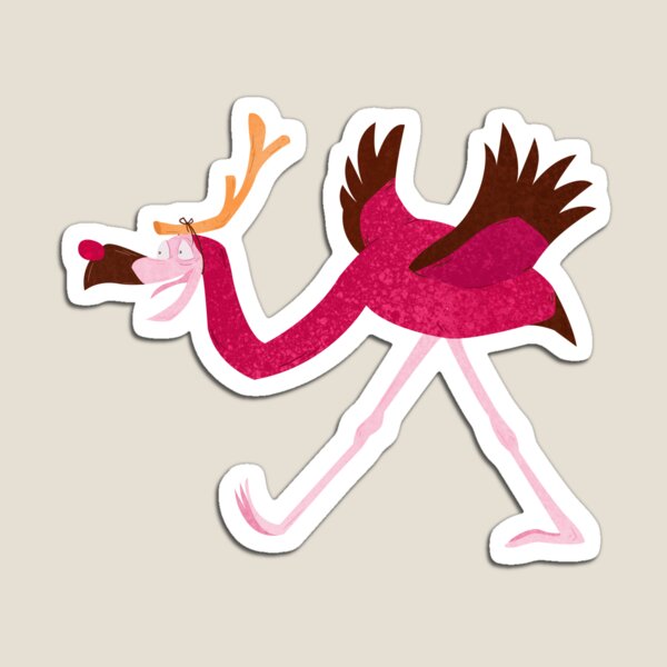 Pink Christmas Magnet