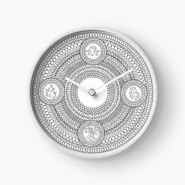 ENIGMA Mandala | Black - SimmyGhatt Clock