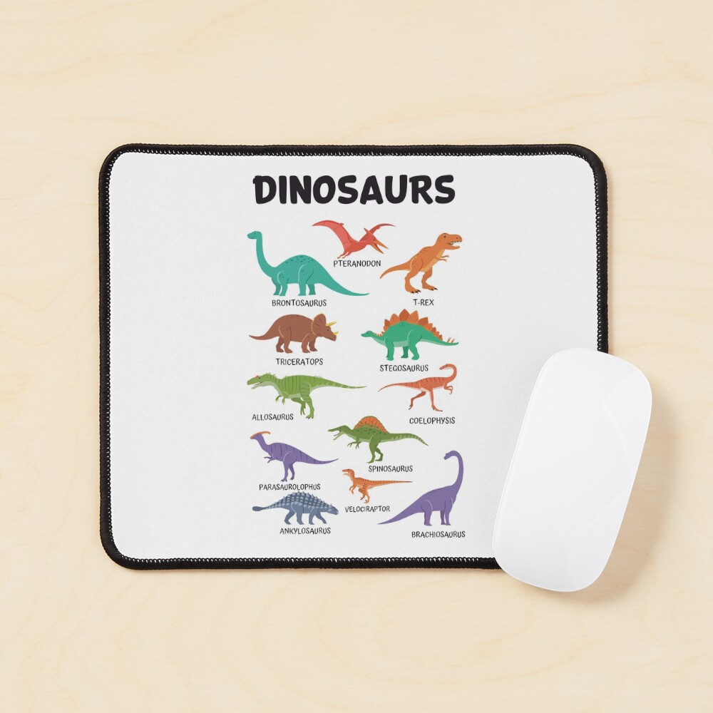 Dinosaur Nursery Print, Educational Illustration Poster