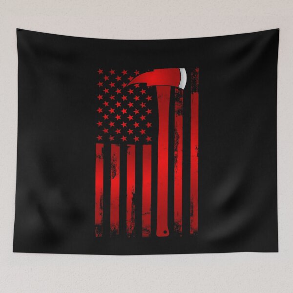 Item preview, Pride Work Fireman Thin Red Line American Flag Axe gift Firefighter Dad designed and sold by LKTankdesign.