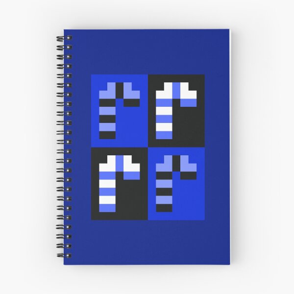 Item preview, Cute Little Pixel Candy Canes, Blue and Black designed and sold by rin3d .