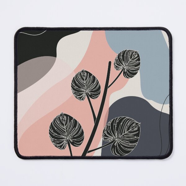 Item preview, Abstract modern art black leaf branch with colored background, cute creative artwork designed and sold by SGS-.