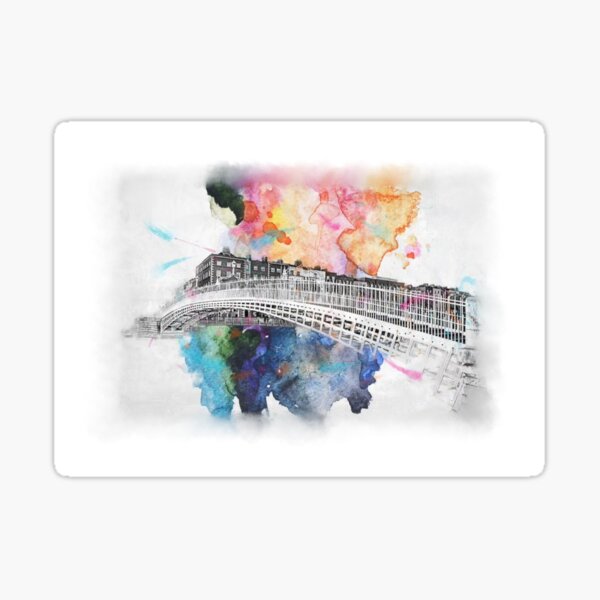 Item preview, Halfpenny Bridge, Dublin - Irish Landmarks designed and sold by calmwithkatrina.