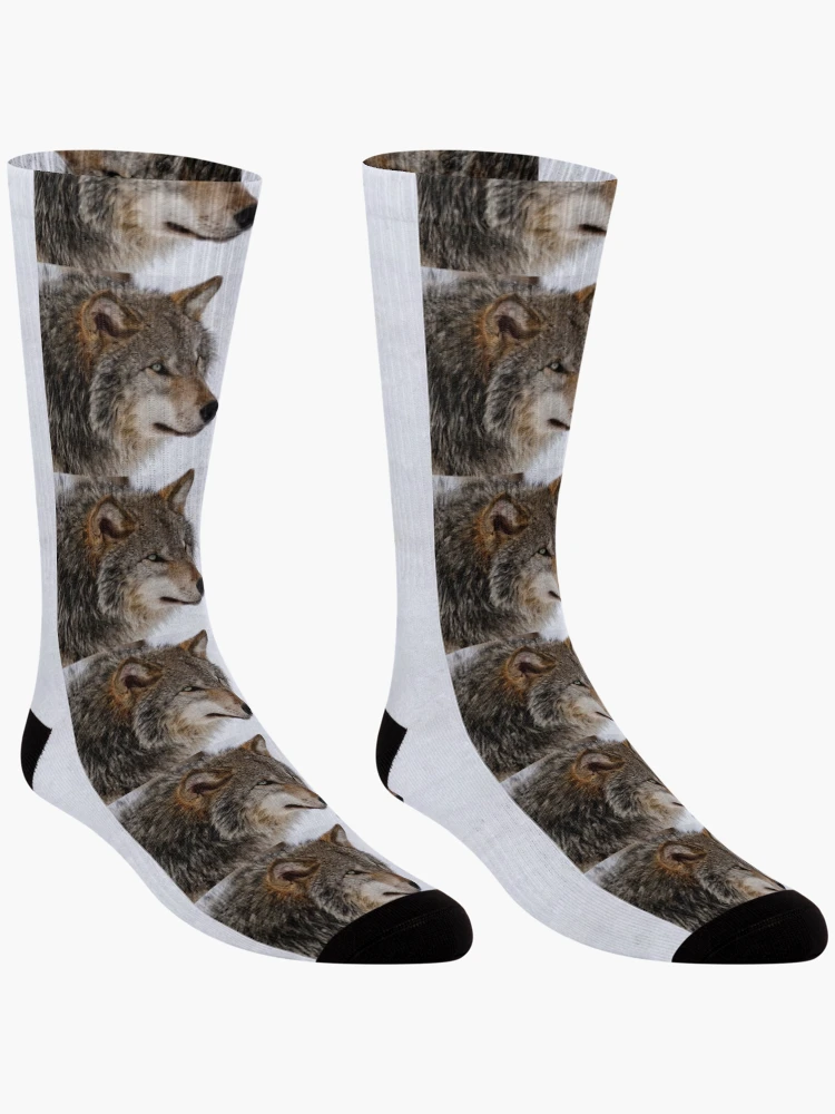 Thumbnail 3 of 5, Socks, Timber Wolf designed and sold by WolvesOnly.