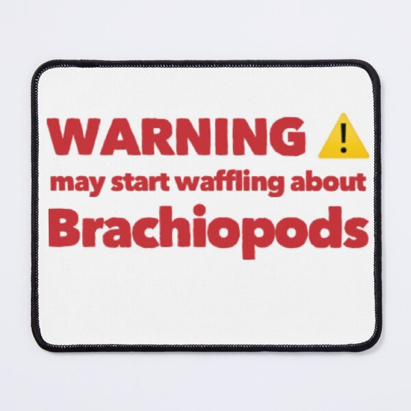 Item preview,  warning brachiopod waffle - funny geological sayings designed and sold by 1andydesign.
