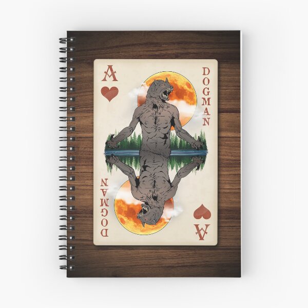 Item preview, Dogman - Ace of Hearts Cryptid Playing Card - Original Artwork designed and sold by NatIntrovertSoc.