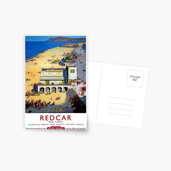 Artikel-Vorschau von Vintage British Railways Werbeplakat für Redcar, Yorkshire, designt und verkauft von Random Railways.