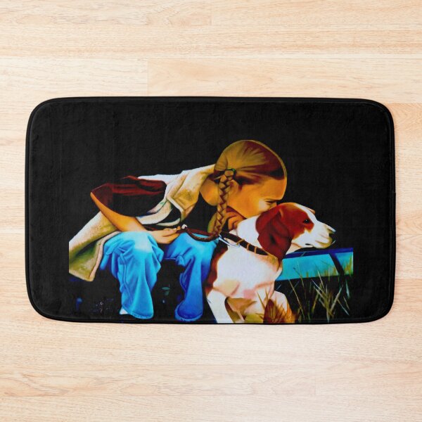 Item preview, A Girl And Her Dog - Colombian Art designed and sold by alabca.