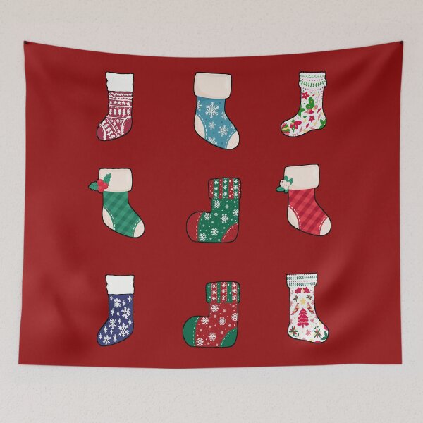 Item preview, Christmas Stockings Stickers designed and sold by SYNTASTIC.