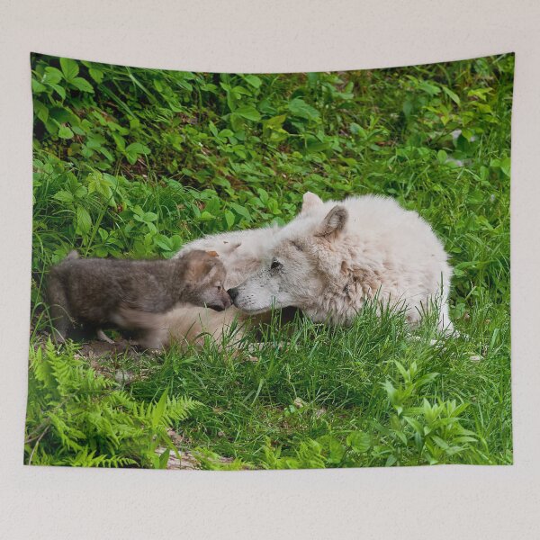 Item preview, Arctic Wolf And Pups designed and sold by WolvesOnly.