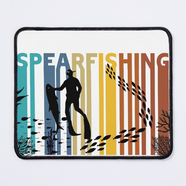 Item preview, Spearfishing retro vintage gradients deep blue ocean gift idea for any fishing diving lover  designed and sold by Live  Today.