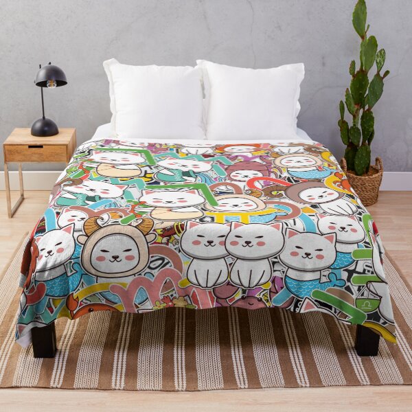 Item preview, Kawaii Zodiac Cat Pattern designed and sold by Luan Huynh.