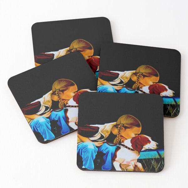 Item preview, A Girl And Her Dog - Colombian Art designed and sold by alabca.