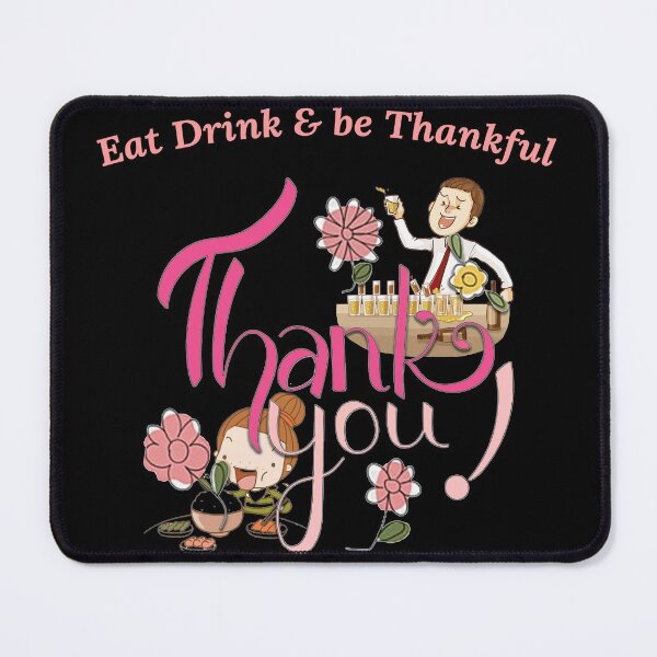 Item preview, Eat Drink and be Thankful designed and sold by Marwad Haveli.