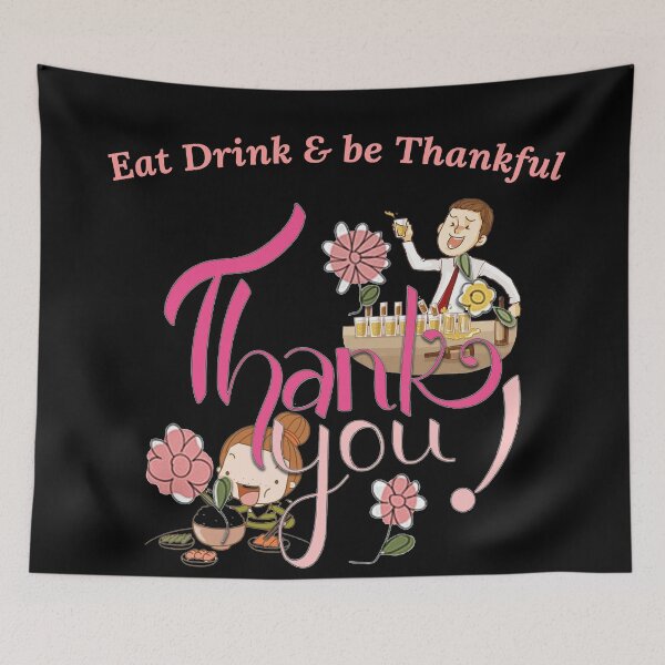 Item preview, Eat Drink and be Thankful  designed and sold by Marwad Haveli.