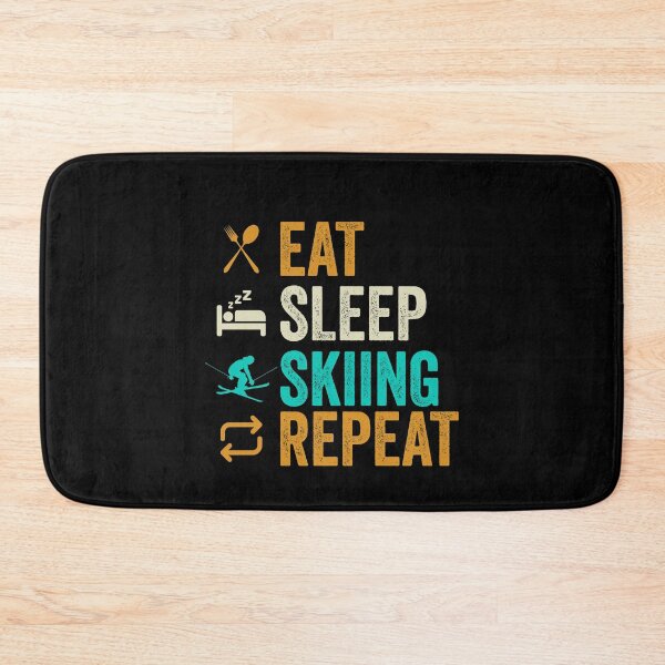 Item preview, Eat Sleep Skiing Repeat | Funny Winter Extreme Sports Skier Quote designed and sold by thecooltable.