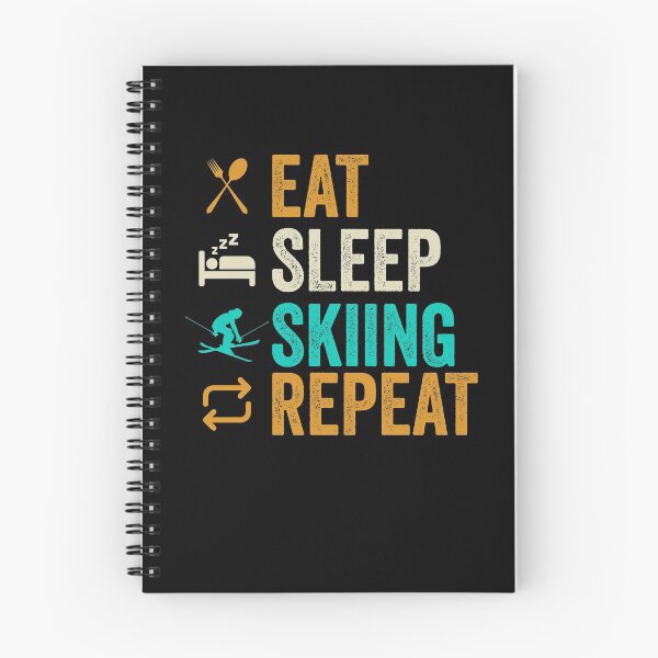 Item preview, Eat Sleep Skiing Repeat | Funny Winter Extreme Sports Skier Quote designed and sold by thecooltable.