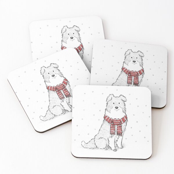 Item preview, Snow Collie Loves You designed and sold by Elspeth Rose Design.