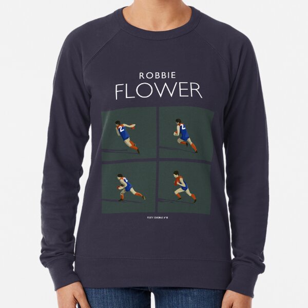 Robbie Flower, Melbourne closeup (for dark blue shirts only) Lightweight Sweatshirt