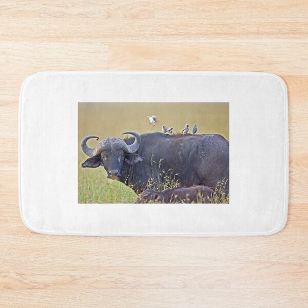 Item preview, Cape Buffalo with Red Billed-Oxpecker designed and sold by DocSaunders.
