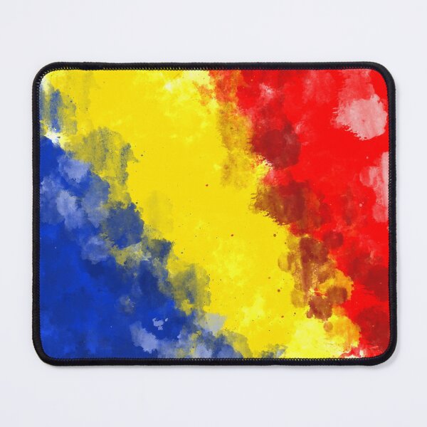 Item preview, Flag of Romania Splash blue yellow red 2024 designed and sold by aloresarts.