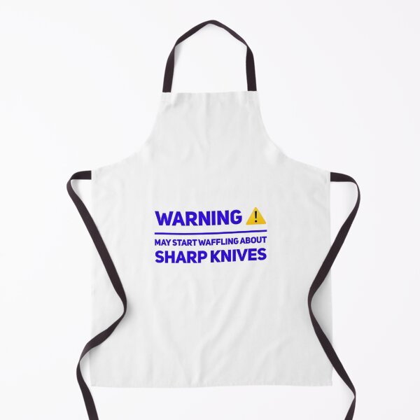 Artikelvorschau, Warnung scharfes Messer Waffel-lustige Pistolen-/Messer-Slogans entworfen und verkauft von 1andydesign.