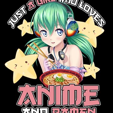 Kawaii Anime Girl Ramen Maker Headphones Manga Lovers Gift T-Shirt